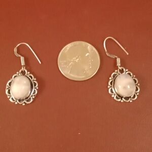 New handmade moon stone sterling silver earrings